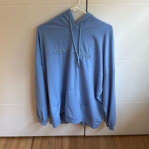 Oversized blue “angel baby” hoodie size M